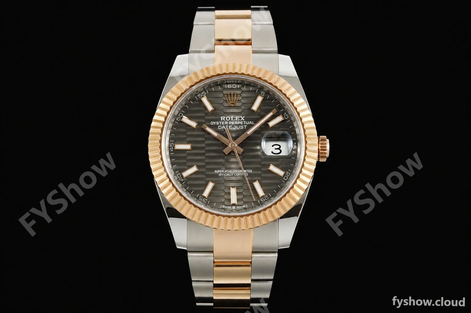 Rolex - Datejust 126331 41mm 904L Gain Weight Oys Flt RG/SS Grey/Stk ARF SH3235
