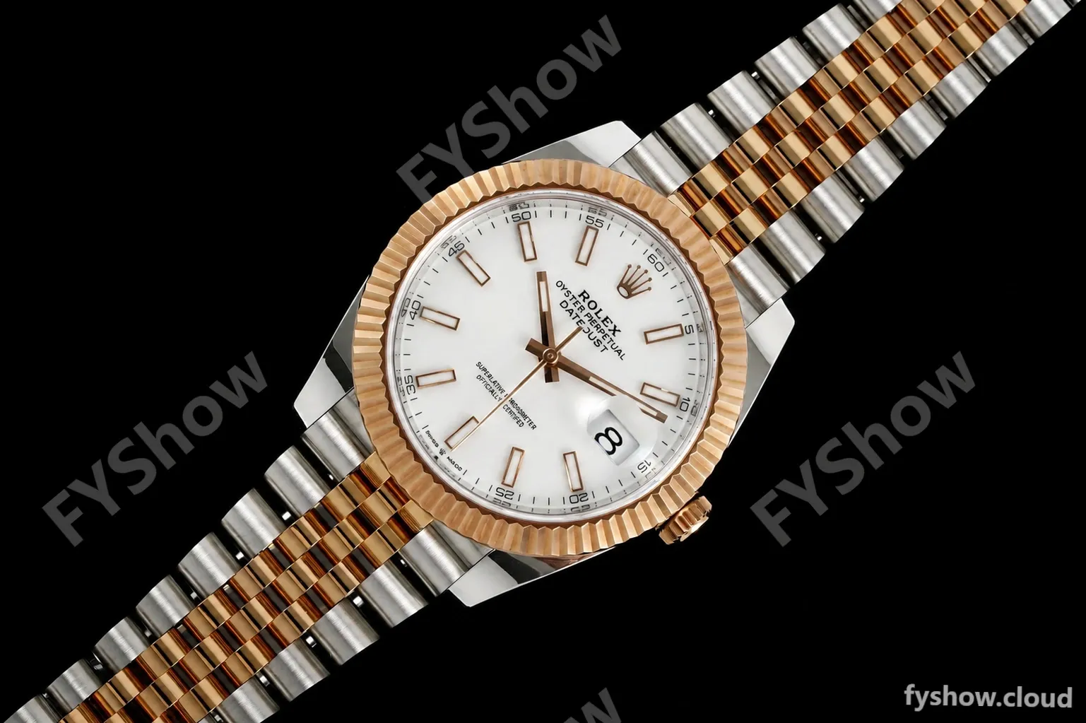 Rolex - Datejust 126331 41mm 904L Gain Weight Jub Flt RG/SS Wht/Stk ARF SH3235 - Image 7