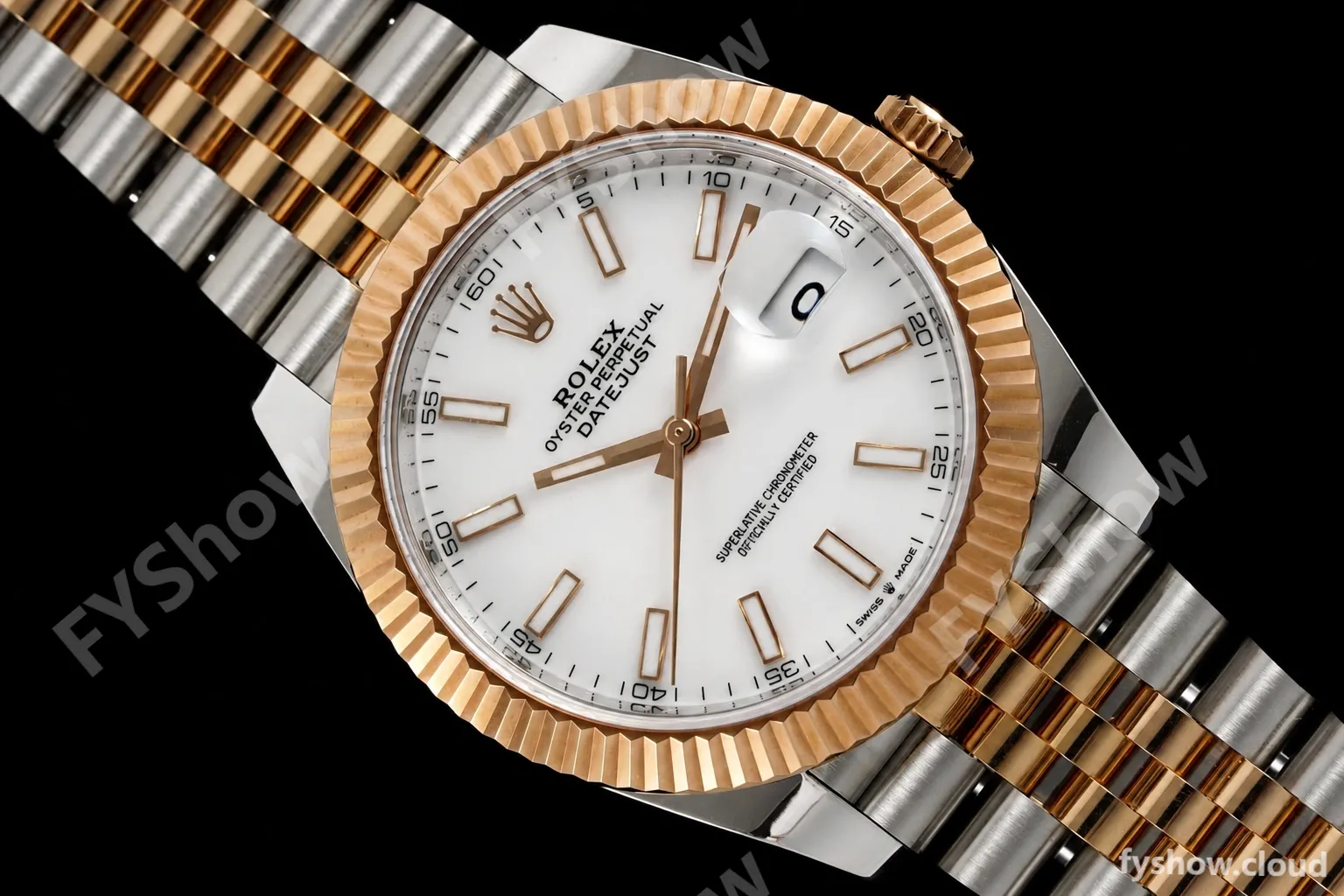Rolex - Datejust 126331 41mm 904L Gain Weight Jub Flt RG/SS Wht/Stk ARF SH3235 - Image 8