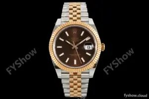 Rolex - Datejust 126331 41mm 904L Gain Weight Jub Flt RG/SS Brn/Stk ARF SH3235