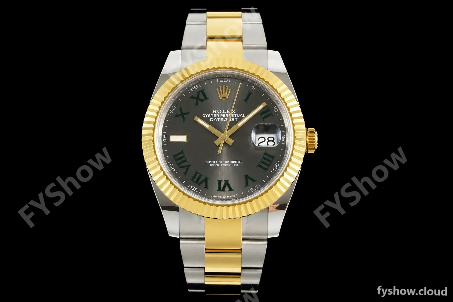Rolex - Datejust 126333 41mm Wimbledon 904L Gain Weight Oys Flt YG/SS Grey/Rmn ARF SH3235