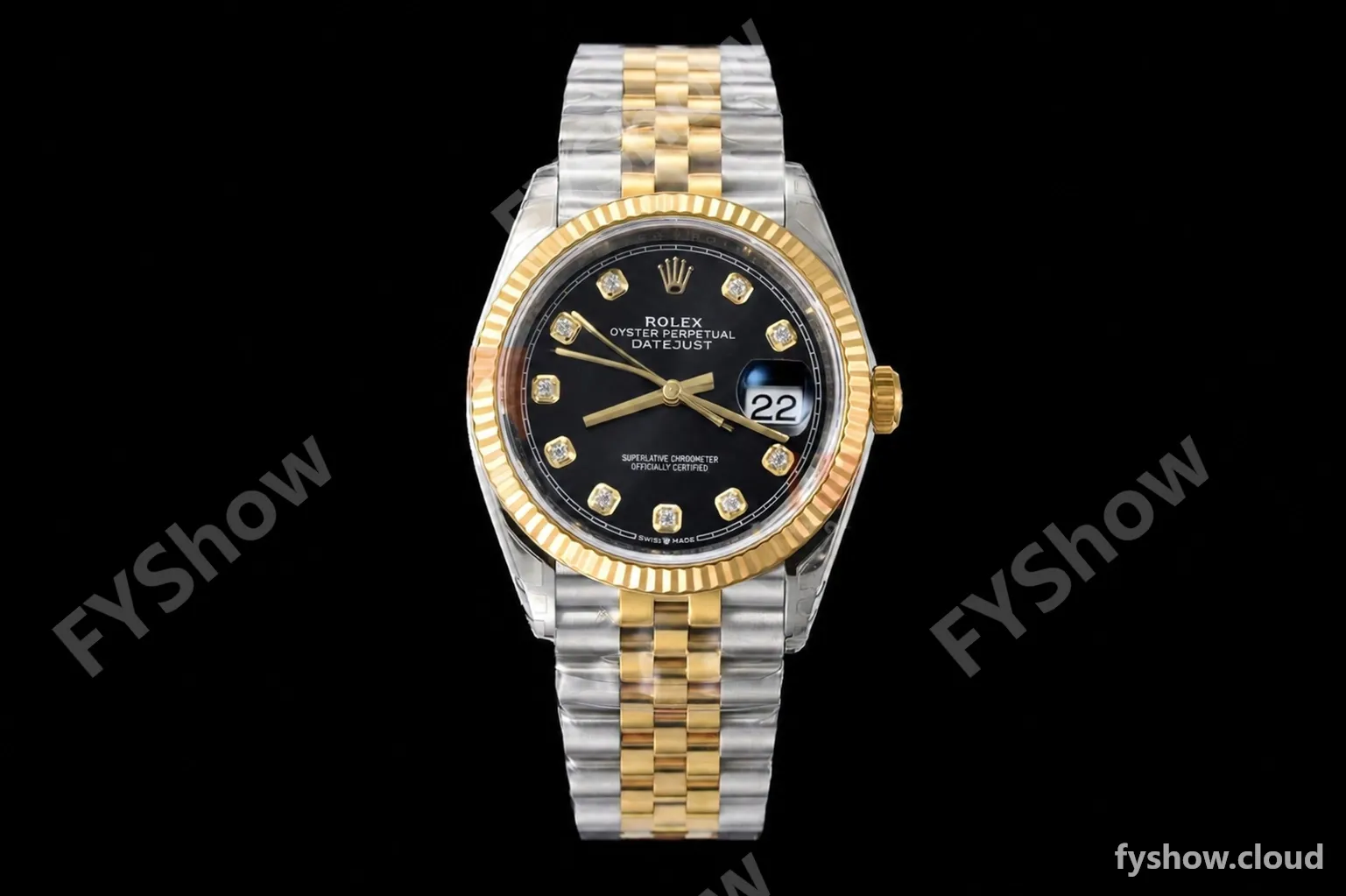 Rolex - Datejust 126233 36mm Jub Flt 904L YG/SS Blk/Dia VSF VS3235