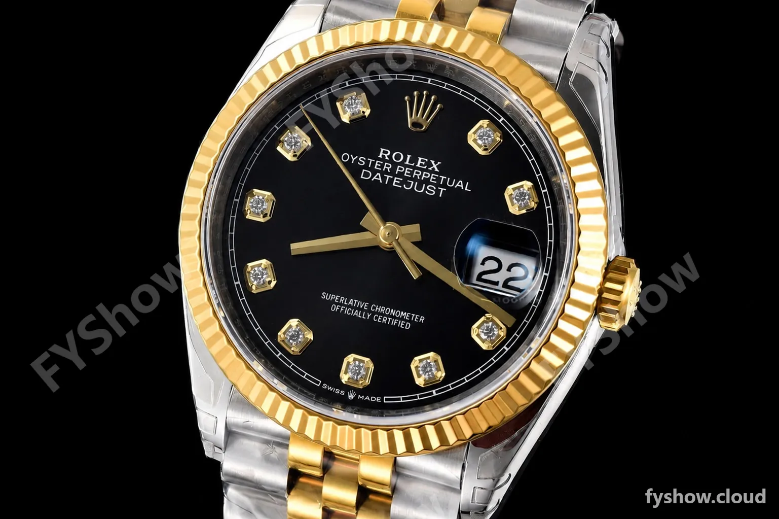 Rolex - Datejust 126233 36mm Jub Flt 904L YG/SS Blk/Dia VSF VS3235 - Image 3
