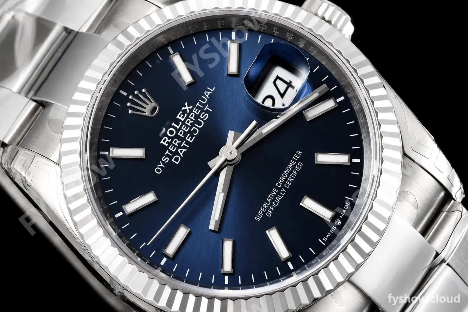 Rolex - Datejust 126234 36mm Oys Flt 904L SS/SS Blu/Stk VSF VS3235 - Image 3