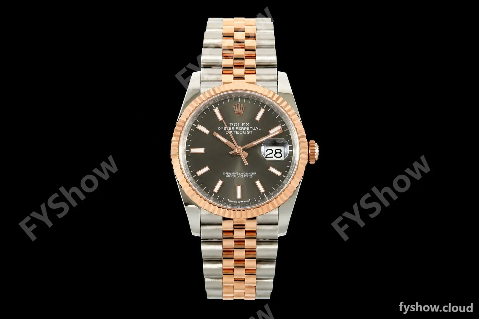 Rolex - Datejust 126231 36mm Jub Flt 904L RG/SS Grey/Stk ARF SH3235