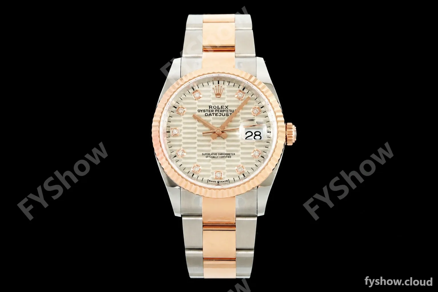 Rolex - Datejust 126231 36mm Oys Flt 904L RG/SS F-Silv/Dia ARF SH3235