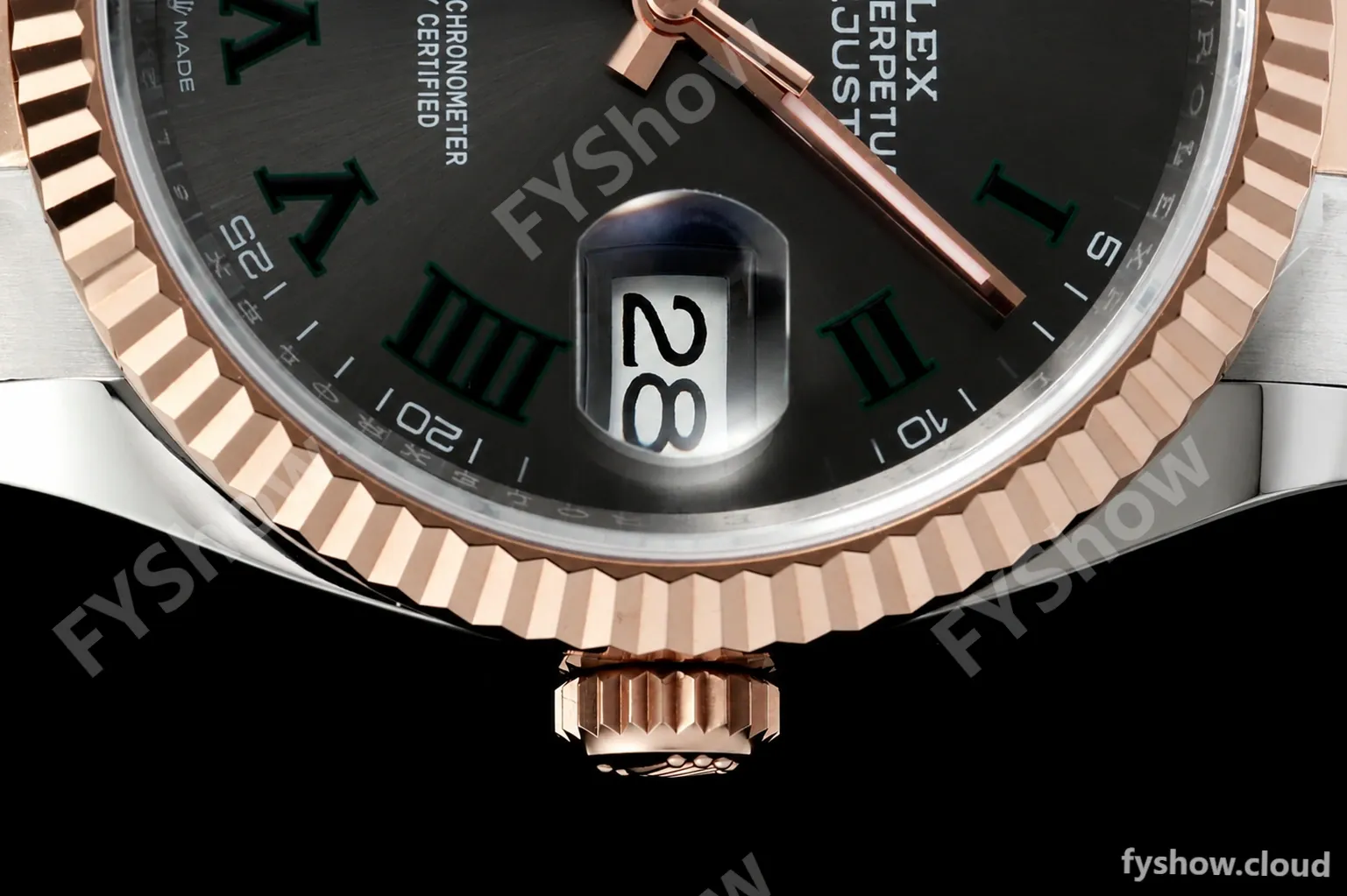 Rolex - Datejust 126231 36mm Oys Flt 904L RG/SS Grey Wimbledon/Roman ARF SH3235 - Image 3