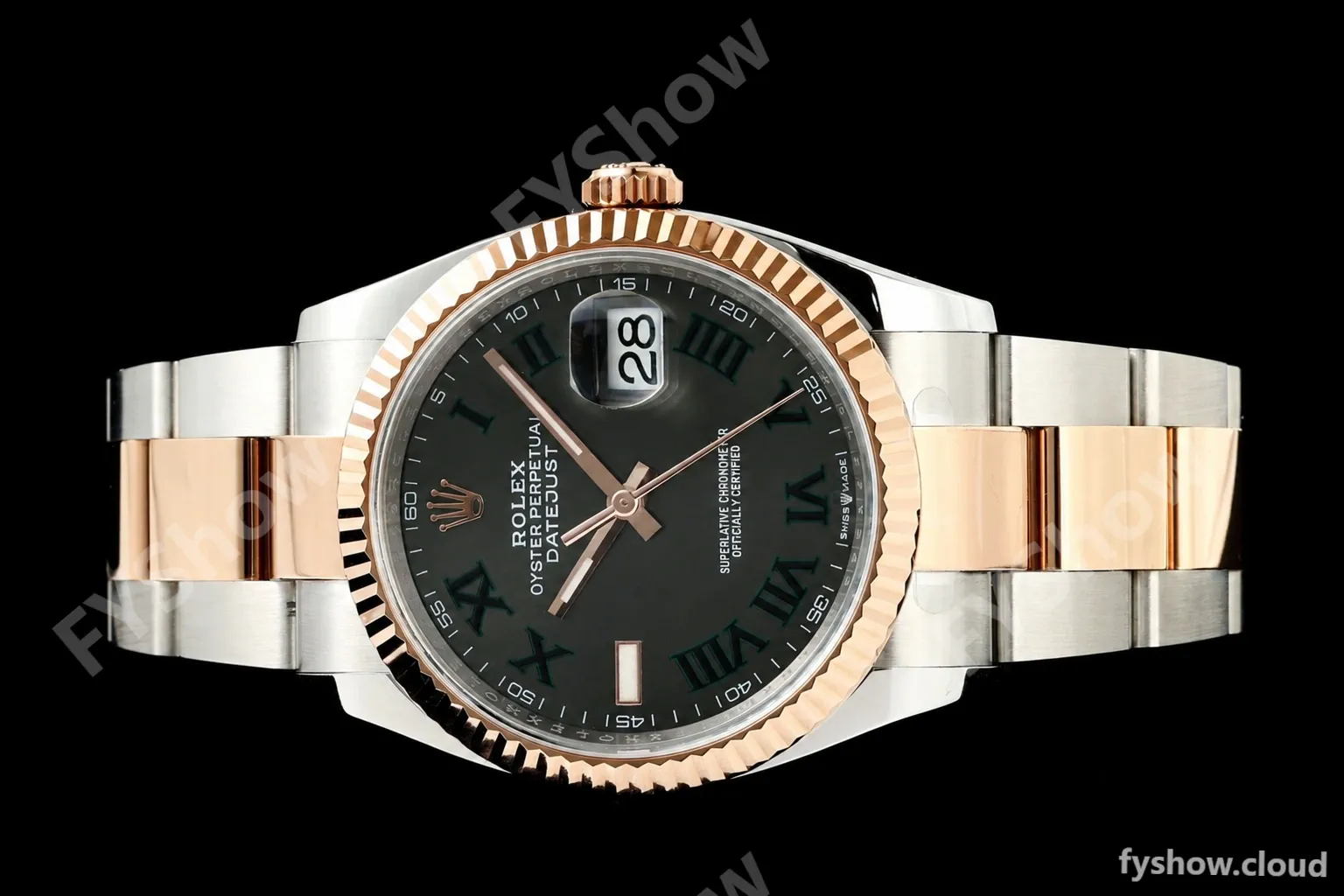 Rolex - Datejust 126231 36mm Oys Flt 904L RG/SS Grey Wimbledon/Roman ARF SH3235 - Image 4