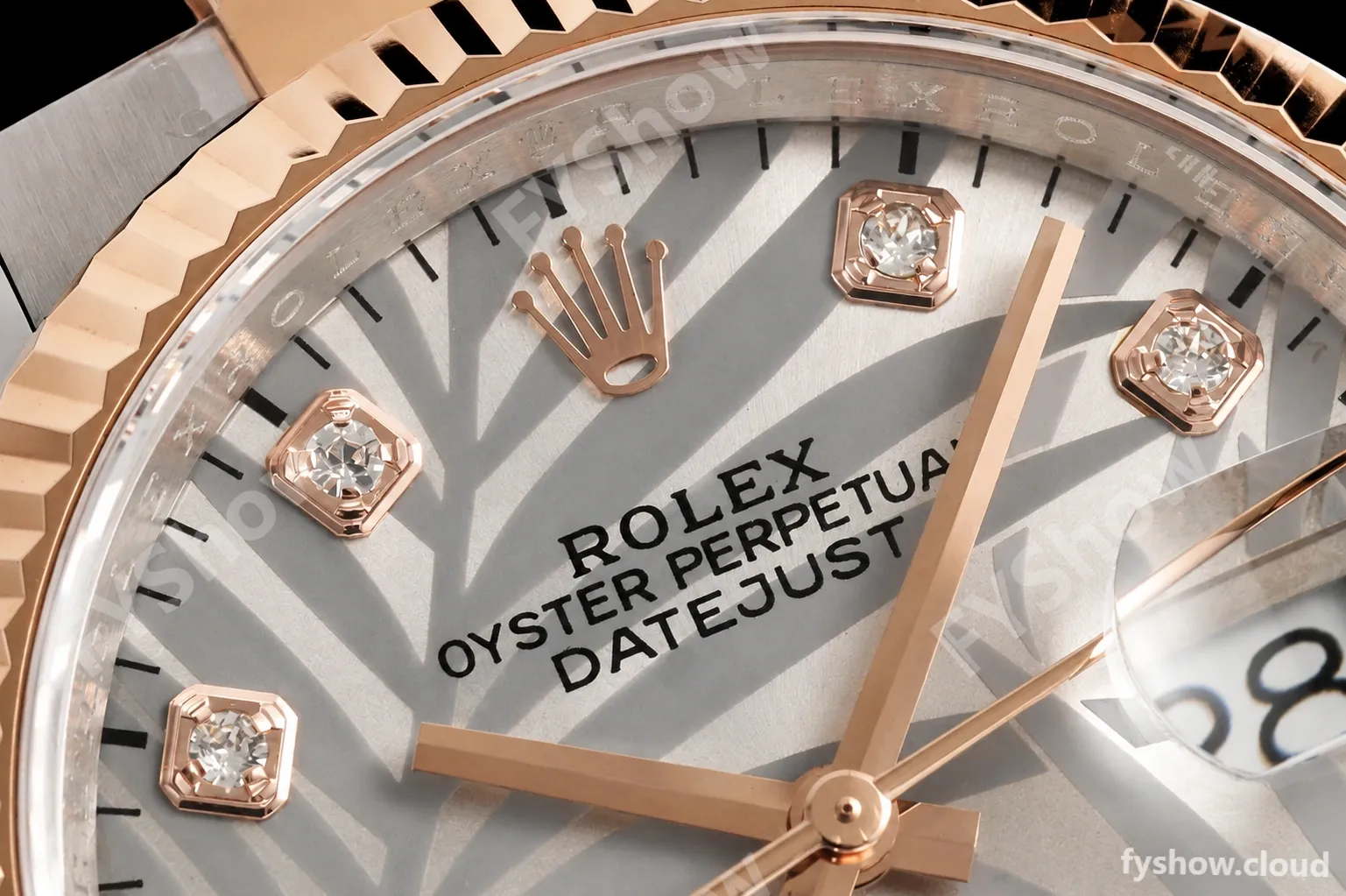 Rolex - Datejust 126231 36mm Oys Flt 904L RG/SS Silver Palm Motif Dial ARF SH3235 - Image 24