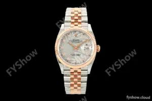 Rolex - Datejust 126231 36mm Jub Flt 904L RG/SS Silver Palm Motif Dial ARF SH3235