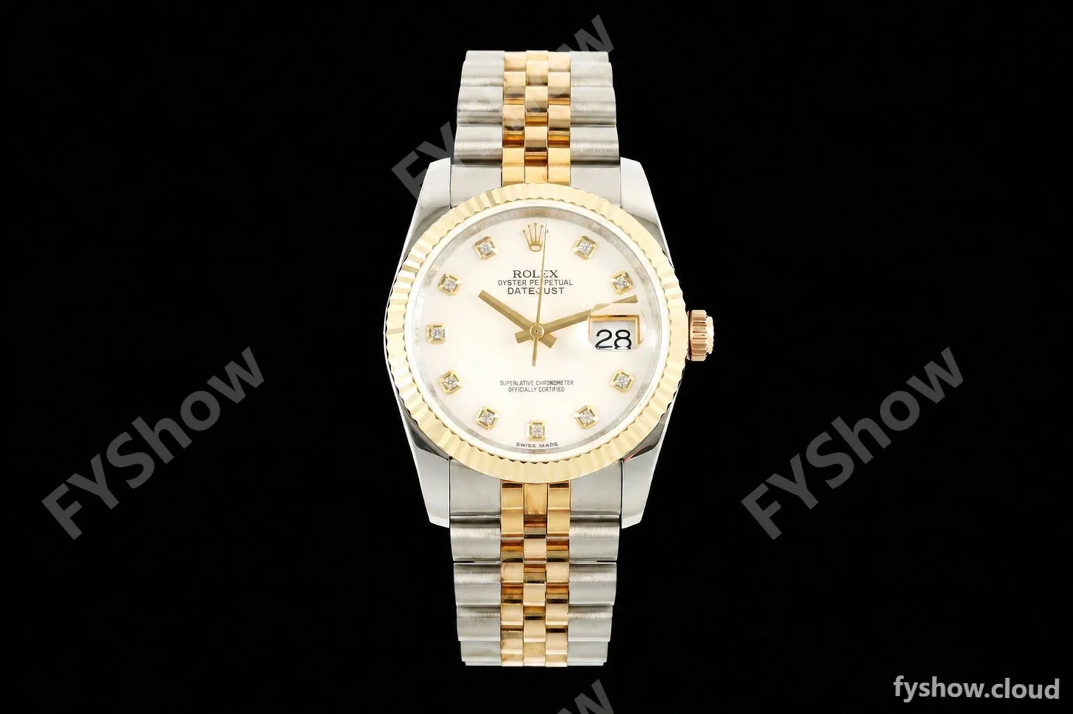Rolex - Datejust 116233 36mm Jub Flt 316L YG/SS White Mop/Dia GMF VR3135