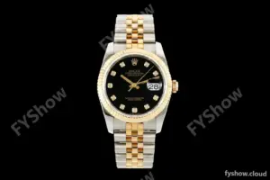 Rolex - Datejust 116233 36mm Jub Flt 316L YG/SS Blk/Dia GMF VR3135