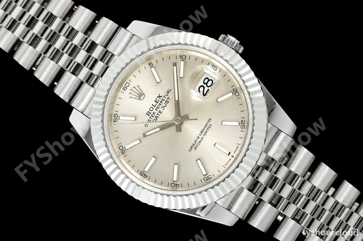 Rolex - Datejust 126334 41mm Gain Weight Jub Flt 904L SS/SS Silv/Stk QF SH3235 - Image 25