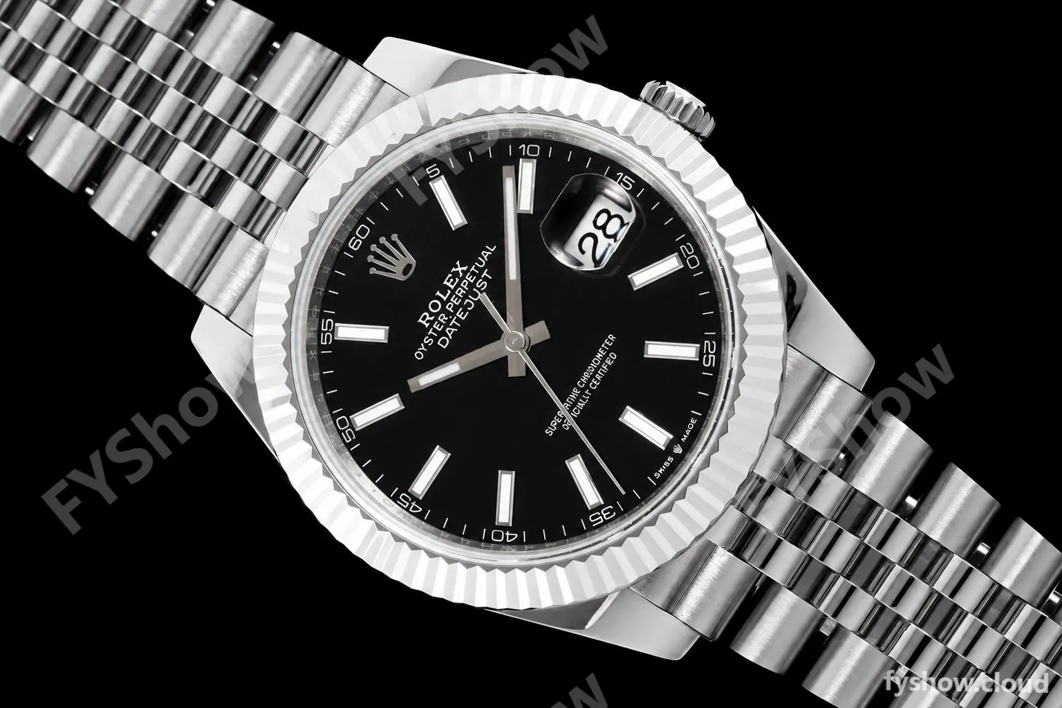 Rolex - Datejust 126334 41mm Gain Weight Jub Flt 904L SS/SS Blk/Stk QF SH3235 - Image 25