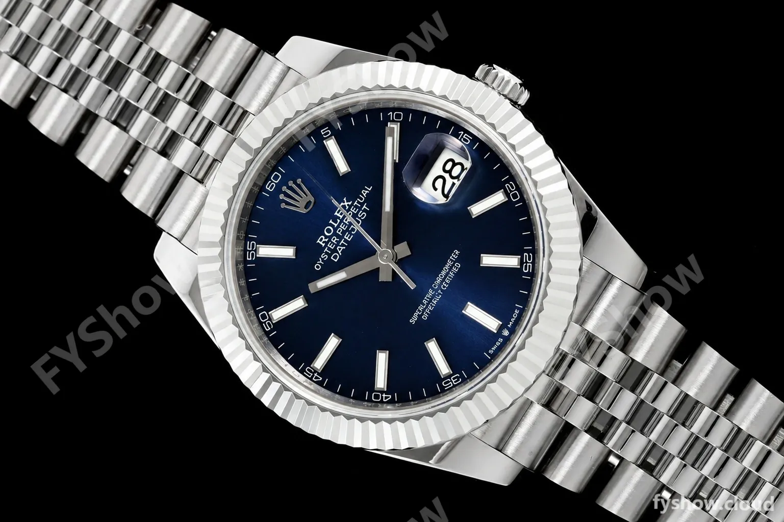 Rolex - Datejust 126334 41mm Gain Weight Jub Flt 904L SS/SS Blu/Stk QF SH3235 - Image 25