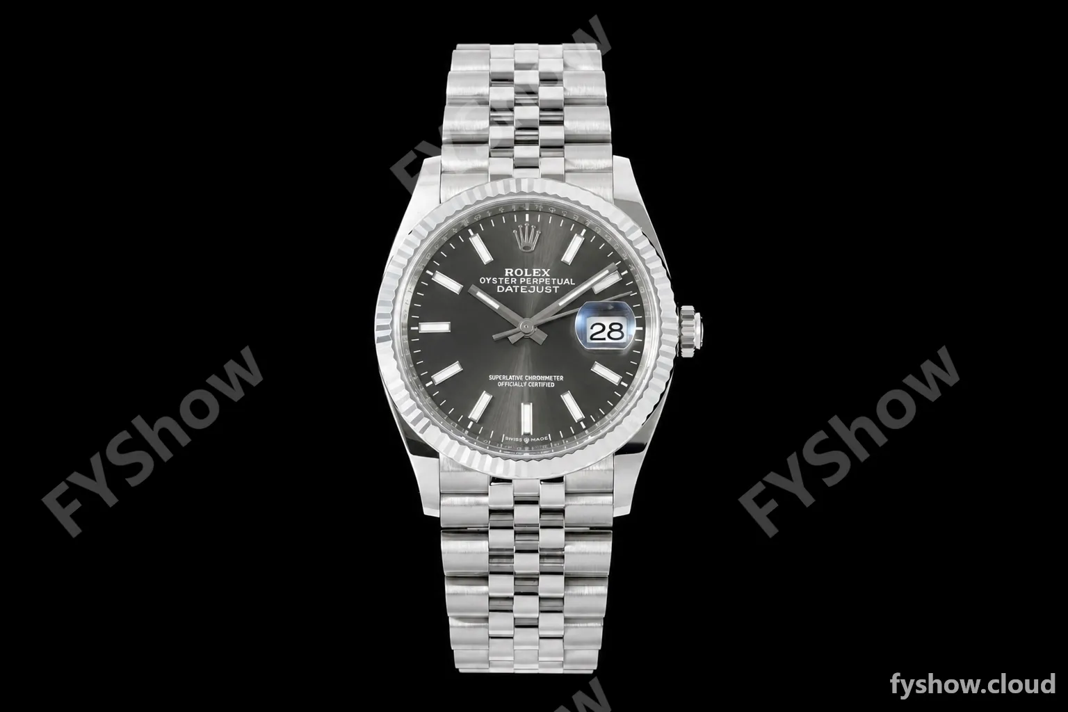 Rolex - Datejust 126234 36mm Jub Flt 904L SS/SS Gry/Stk Clean Plus DD3235