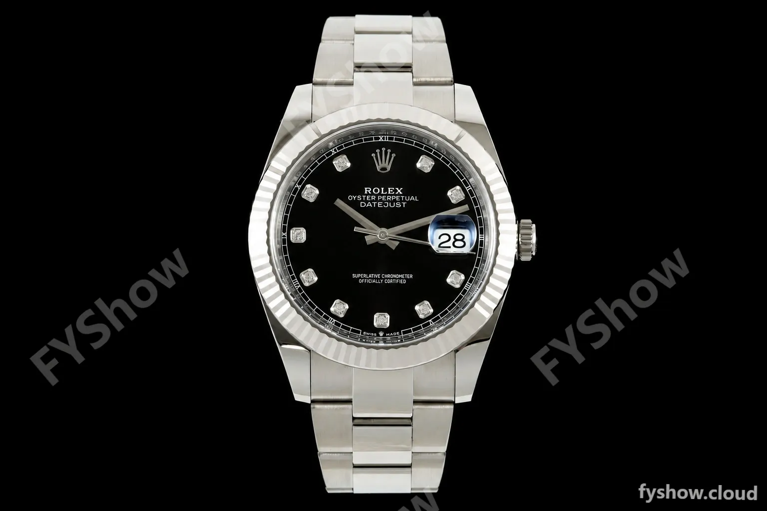 Rolex - Datejust 126334 41mm Oys Flt 904L SS/SS Blk/Dia ARF DD3235