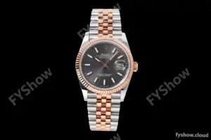 Rolex - Datejust 126231 36mm Jub Flt 904L RG/SS Grey Wimbledon/Roman QF SH3235