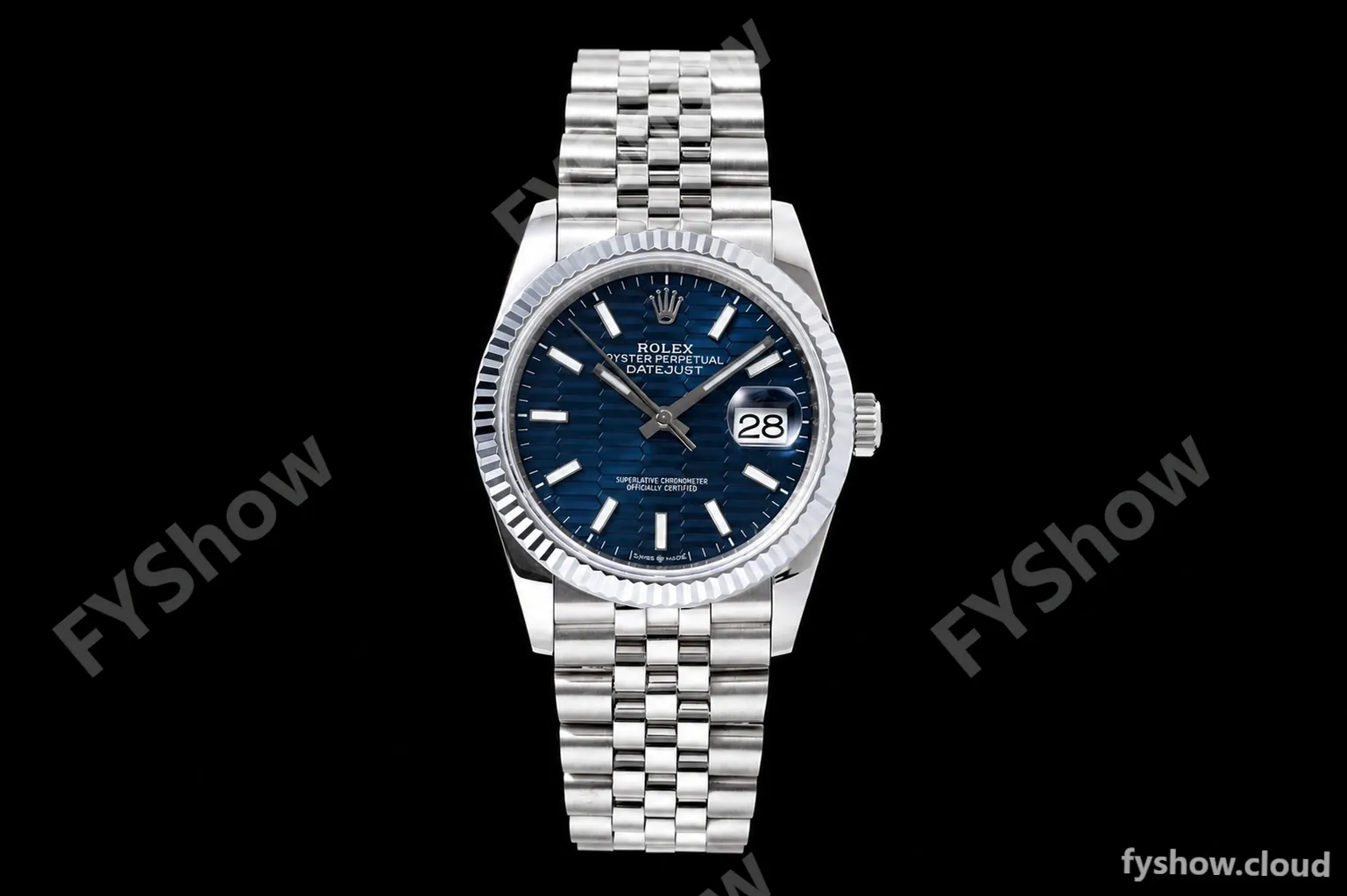 Rolex - Datejust 126234 36mm Jub Flt 904L SS/SS F-Blu/Stk QF SH3235