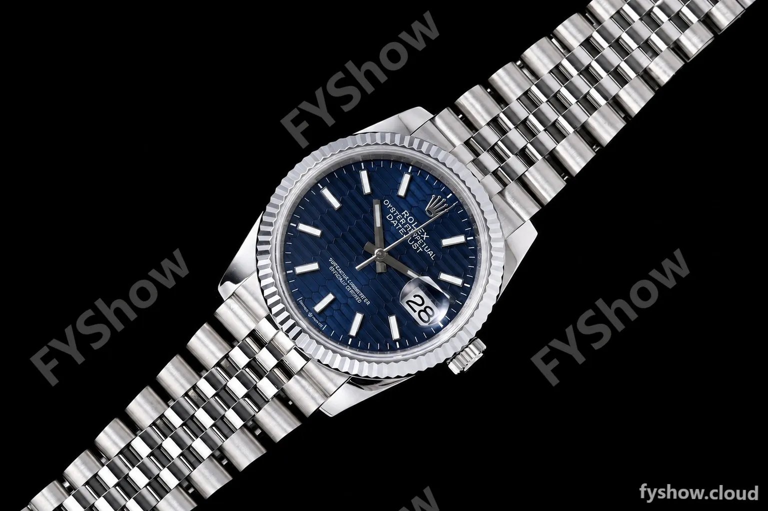Rolex - Datejust 126234 36mm Jub Flt 904L SS/SS F-Blu/Stk QF SH3235 - Image 3