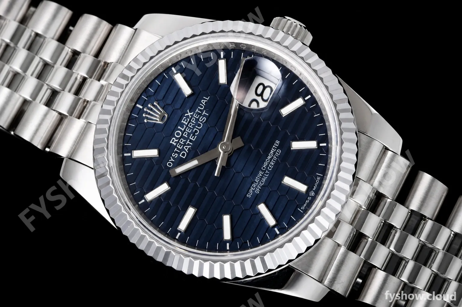 Rolex - Datejust 126234 36mm Jub Flt 904L SS/SS F-Blu/Stk QF SH3235 - Image 4