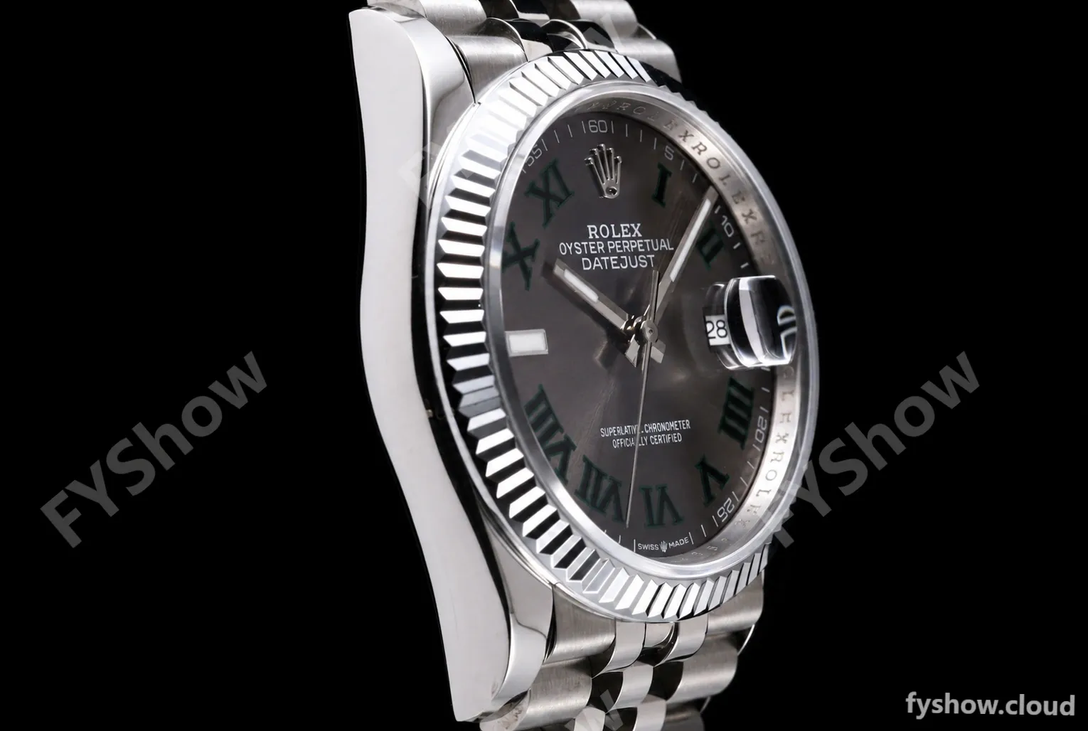 Rolex - Datejust 126234 36mm Wimbledon Jub Flt 904L SS/SS Grey/Rmn QF SH3235 - Image 2