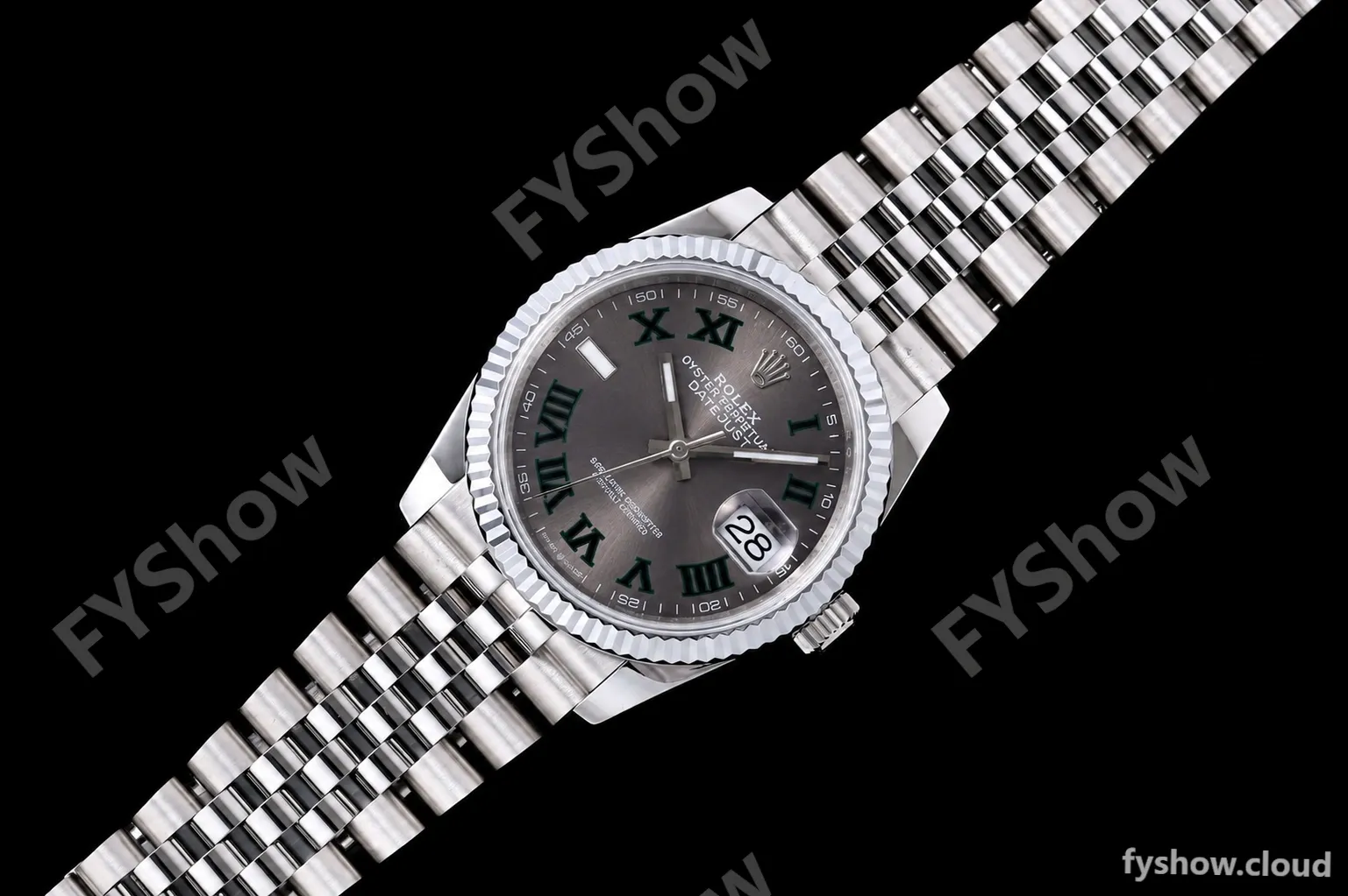 Rolex - Datejust 126234 36mm Wimbledon Jub Flt 904L SS/SS Grey/Rmn QF SH3235 - Image 3