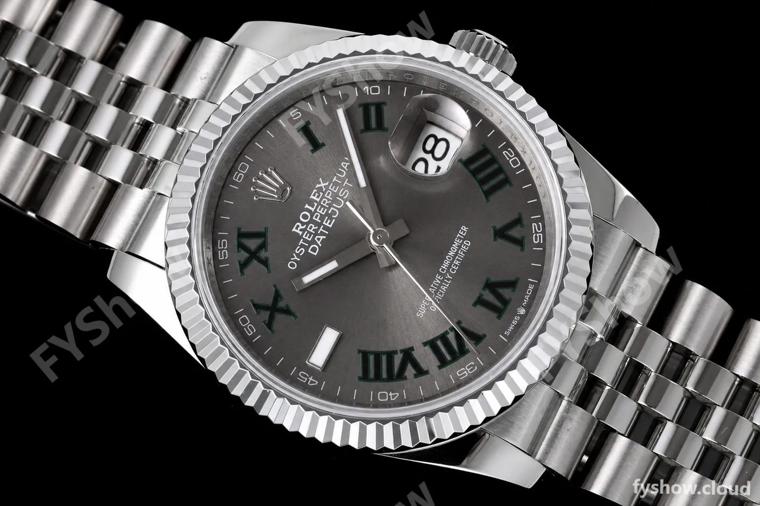 Rolex - Datejust 126234 36mm Wimbledon Jub Flt 904L SS/SS Grey/Rmn QF SH3235 - Image 4