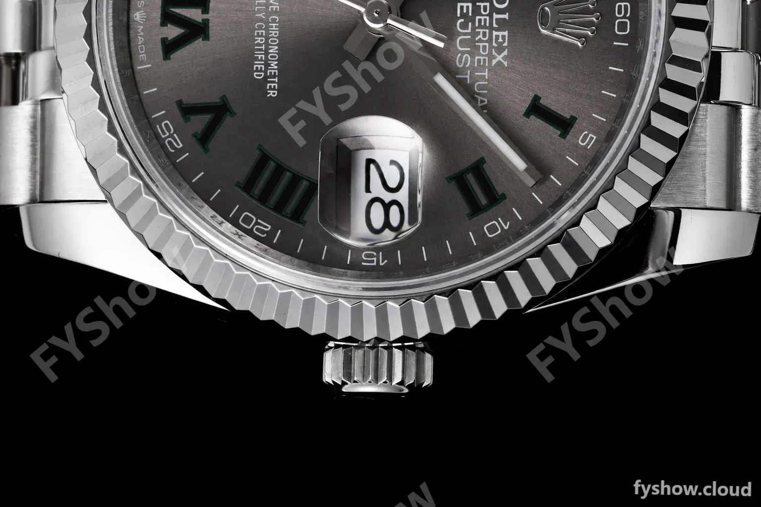 Rolex - Datejust 126234 36mm Wimbledon Jub Flt 904L SS/SS Grey/Rmn QF SH3235 - Image 8