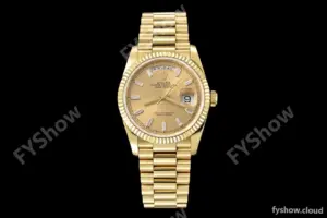 Rolex - DayDate 36mm 128238 Flt Pres YG/YG Gold/Dia V5 QF VR3255