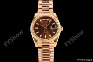 Rolex - DayDate 228235 Gain Weight 40mm Flt Pres RG/RG Brown/Dia KF VR3255