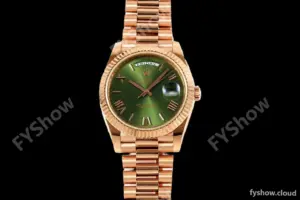 Rolex - DayDate 228235 Gain Weight 40mm Flt Pres RG/RG Green/Rmn KF VR3255