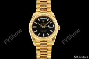 Rolex - DayDate 228238 Gain Weight 40mm Flt Pres YG/YG Blk/Dia KF VR3255