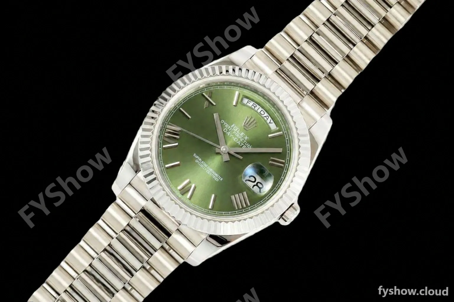 Rolex - DayDate 228239 Gain Weight 40mm Flt Pres SS/SS Grn/Rmn KF VR3255 - Image 2