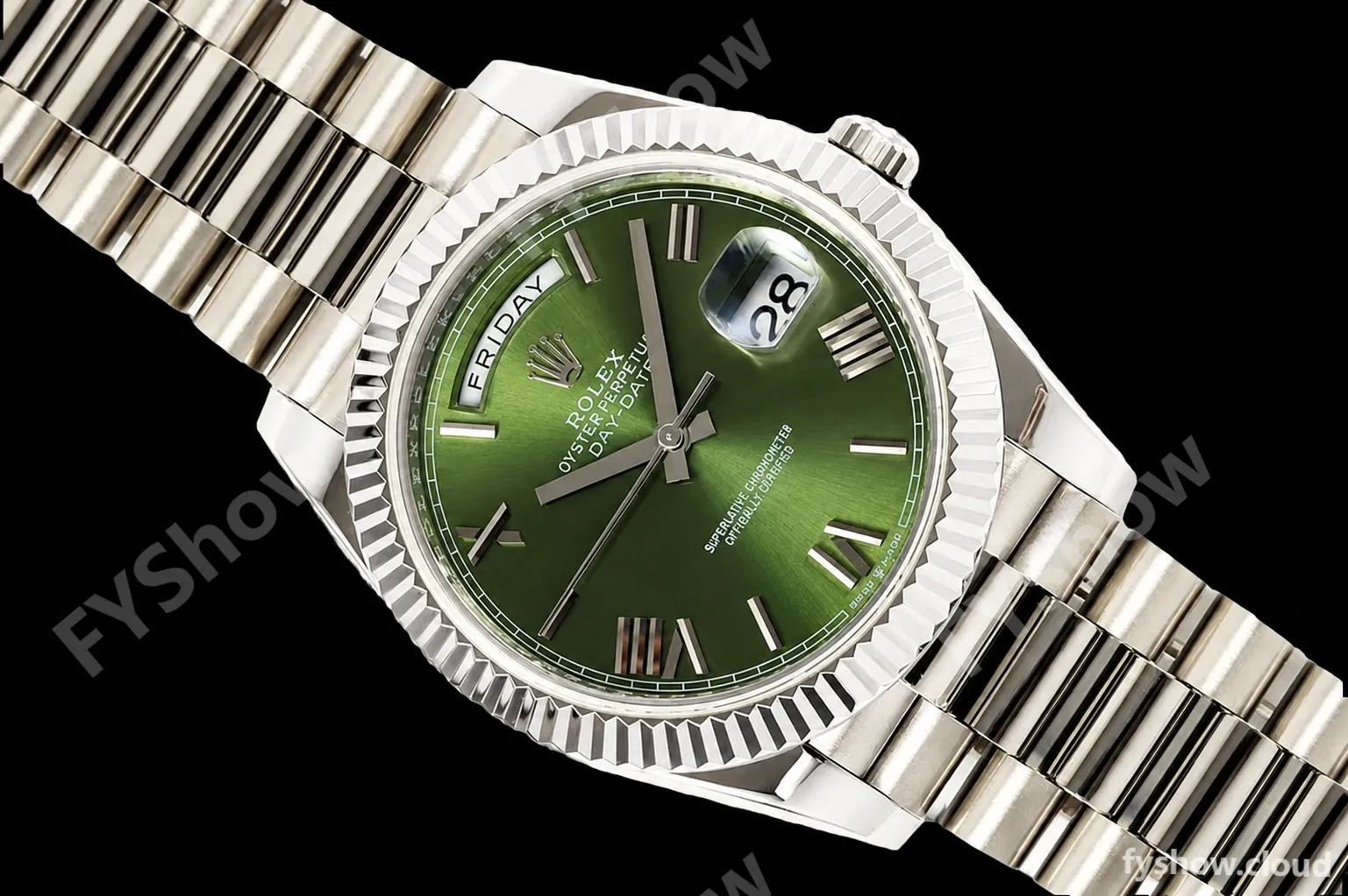 Rolex - DayDate 228239 Gain Weight 40mm Flt Pres SS/SS Grn/Rmn KF VR3255 - Image 3