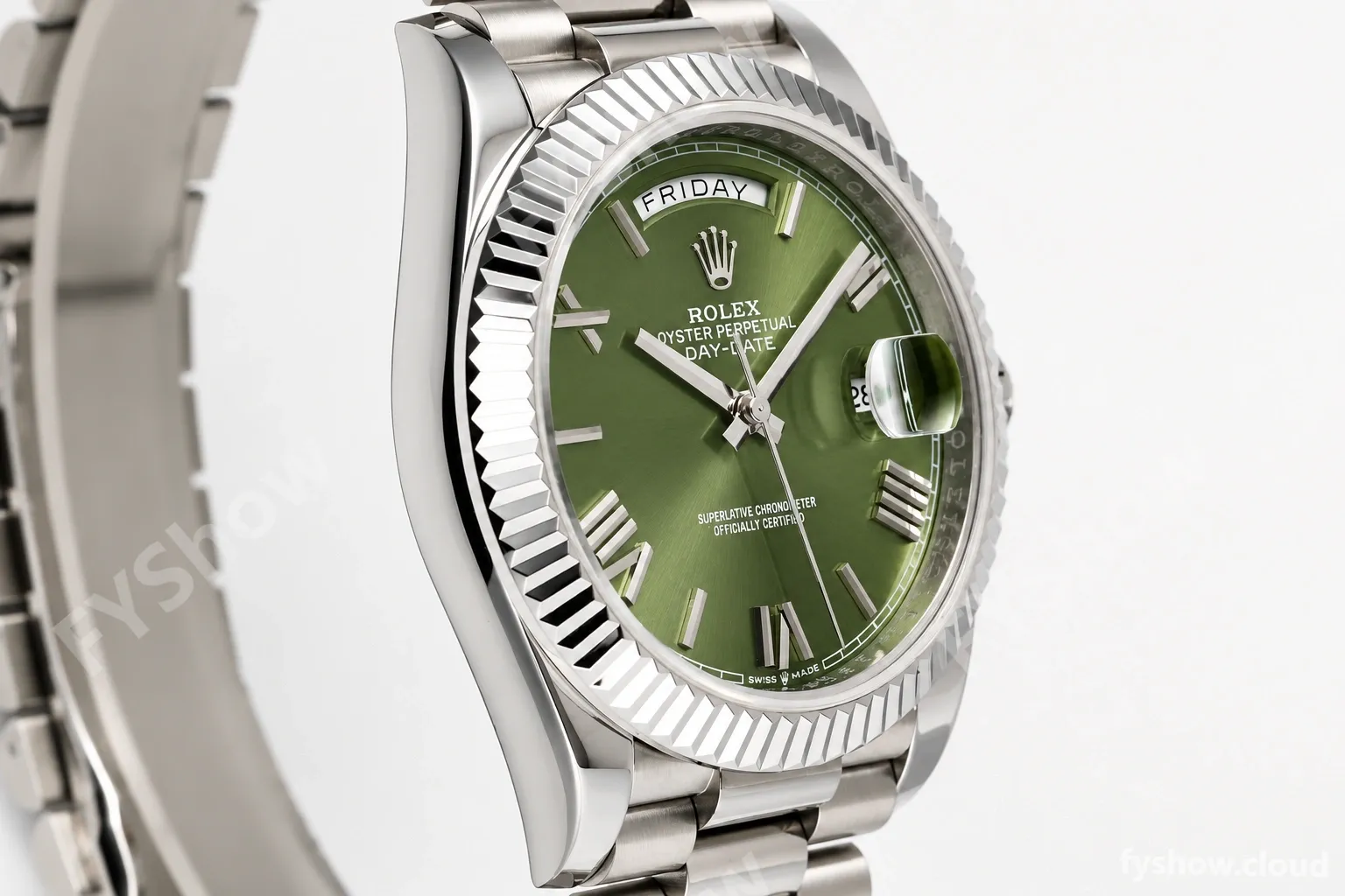 Rolex - DayDate 228239 Gain Weight 40mm Flt Pres SS/SS Grn/Rmn KF VR3255 - Image 4