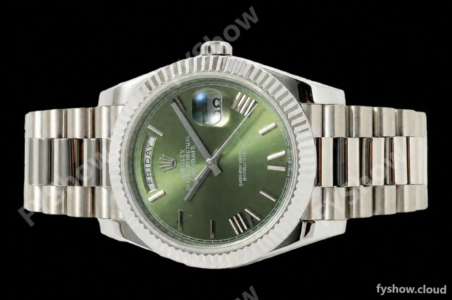 Rolex - DayDate 228239 Gain Weight 40mm Flt Pres SS/SS Grn/Rmn KF VR3255 - Image 8