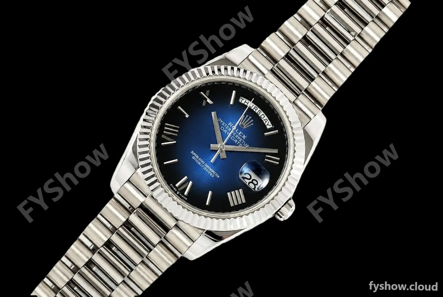 Rolex - DayDate 228239 Gain Weight 40mm Flt Pres SS/SS Blu Ombre/Rmn KF VR3255 - Image 2