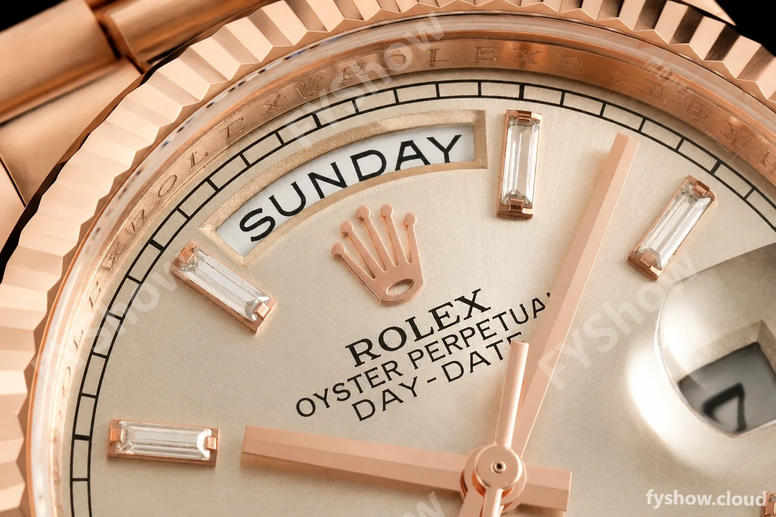 Rolex - DayDate 128235 Gain Weight 36mm Flt Pres RG/RG Silv/Dia KF A2836 - Image 24
