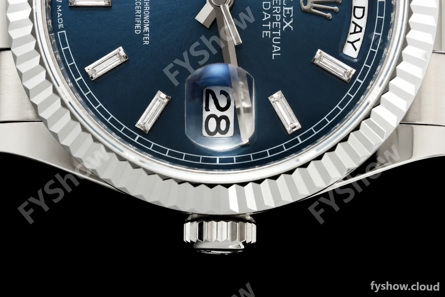 Rolex - DayDate 128239 Gain Weight 36mm Flt Pres SS/SS Blu/Dia KF A2836 - Image 3