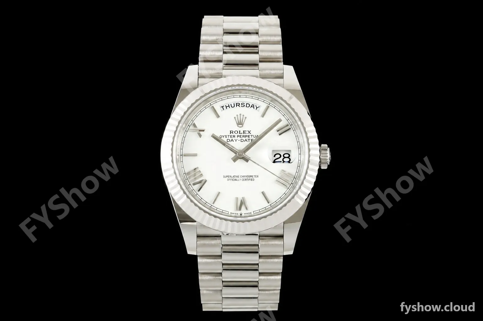 Rolex - DayDate 228239 Gain Weight 40mm Flt Pres SS/SS Wht/Rmn VSF DD3255