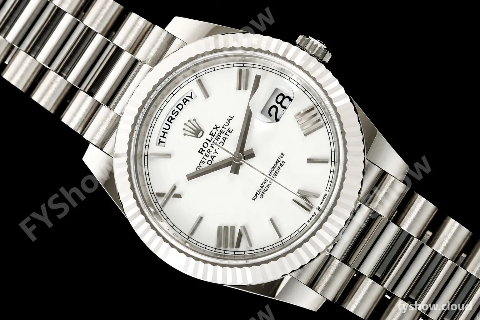 Rolex - DayDate 228239 Gain Weight 40mm Flt Pres SS/SS Wht/Rmn VSF DD3255 - Image 28