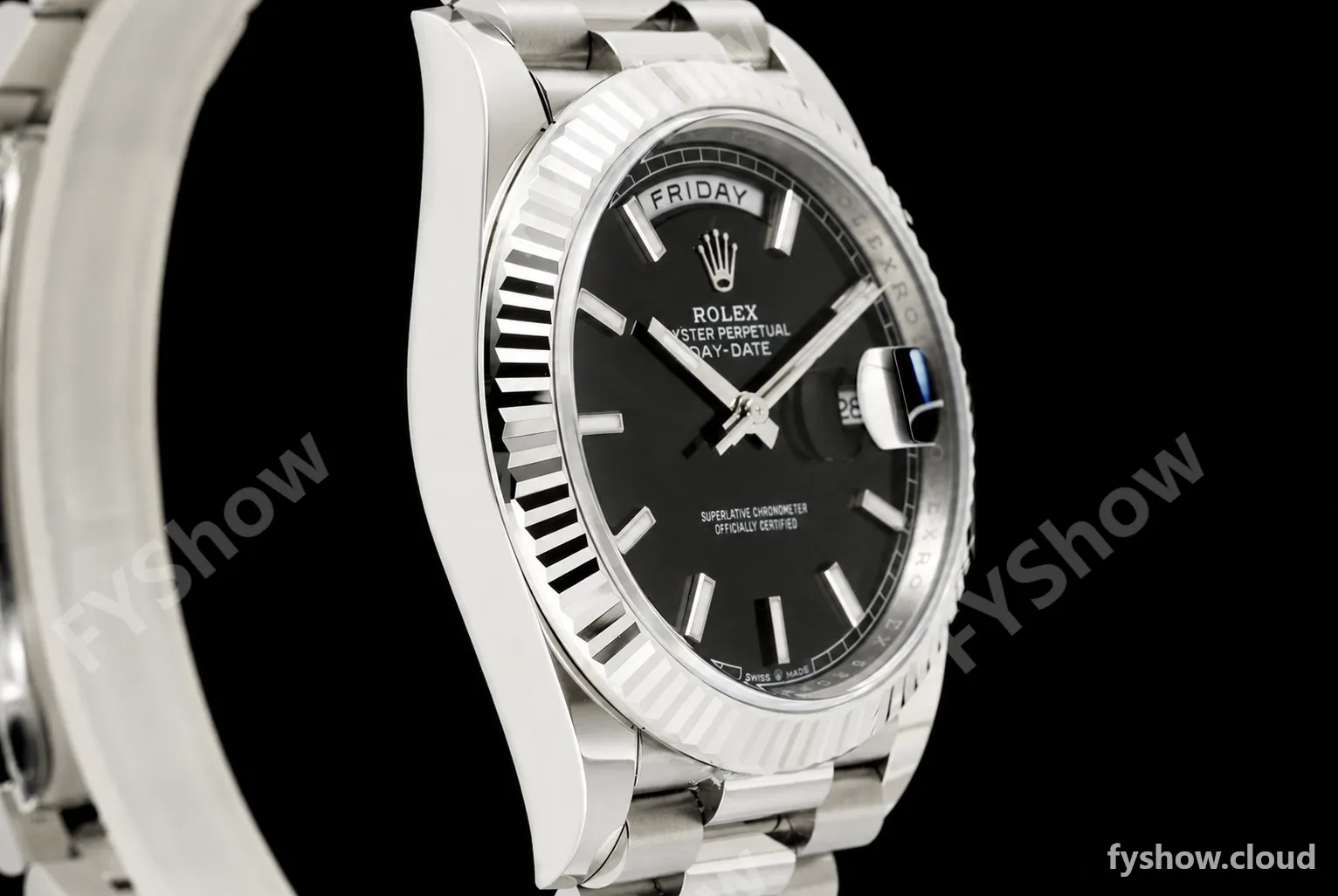Rolex - DayDate 228239 Gain Weight 40mm Flt Pres SS/SS Blk/Stk VSF DD3255 - Image 2