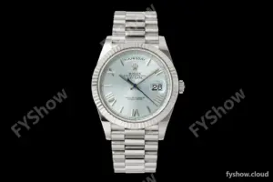 Rolex - DayDate 228236 Gain Weight 40mm Flt Pres SS/SS Ice Blue/Rmn VSF DD3255