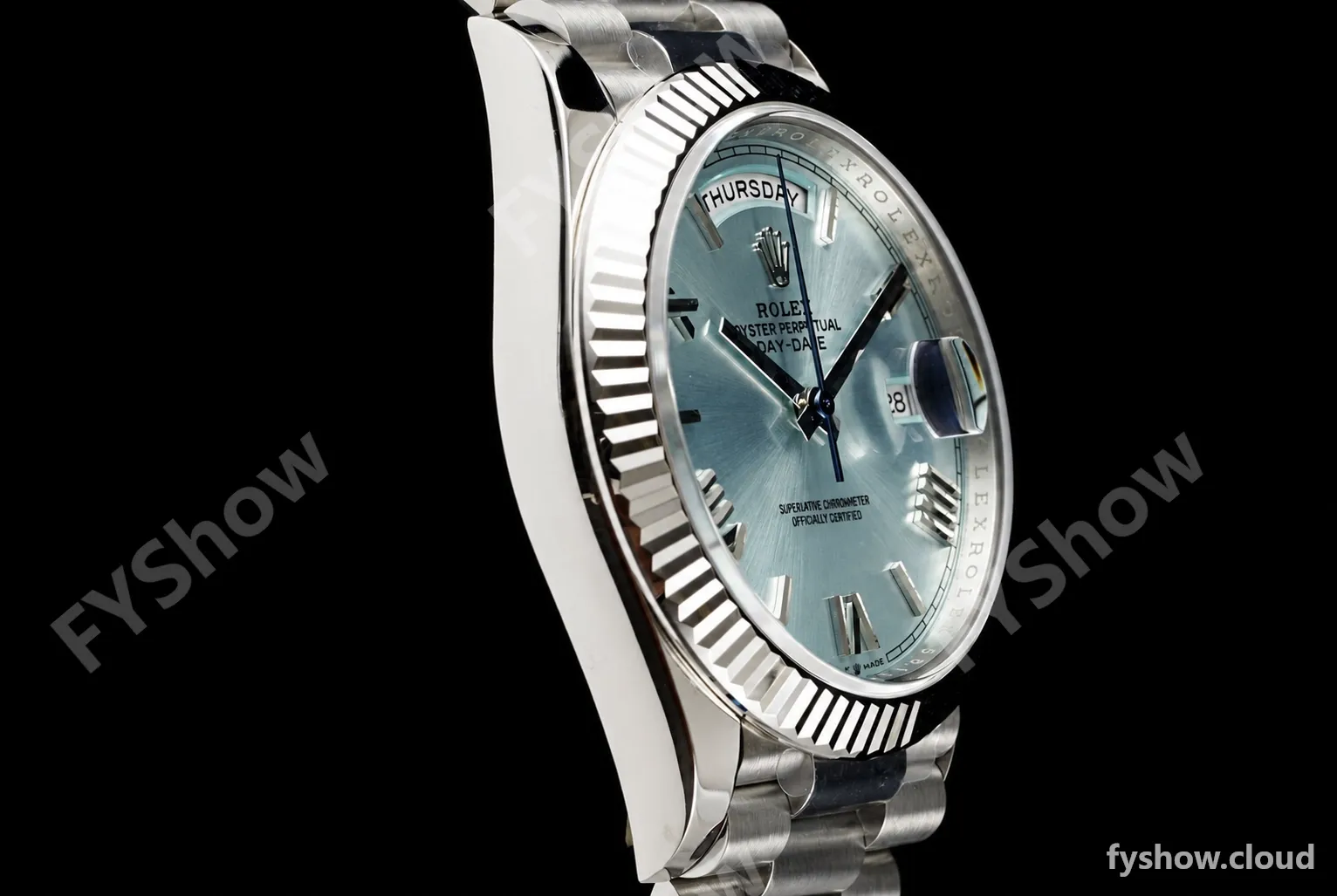 Rolex - DayDate 228236 Gain Weight 40mm Flt Pres SS/SS Ice Blue/Rmn VSF DD3255 - Image 2