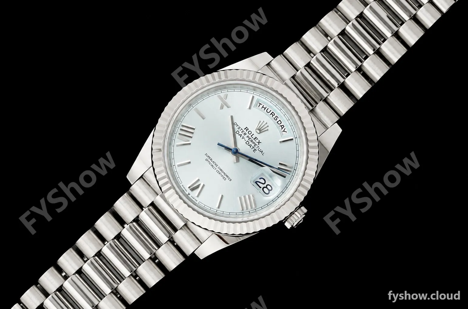 Rolex - DayDate 228236 Gain Weight 40mm Flt Pres SS/SS Ice Blue/Rmn VSF DD3255 - Image 3