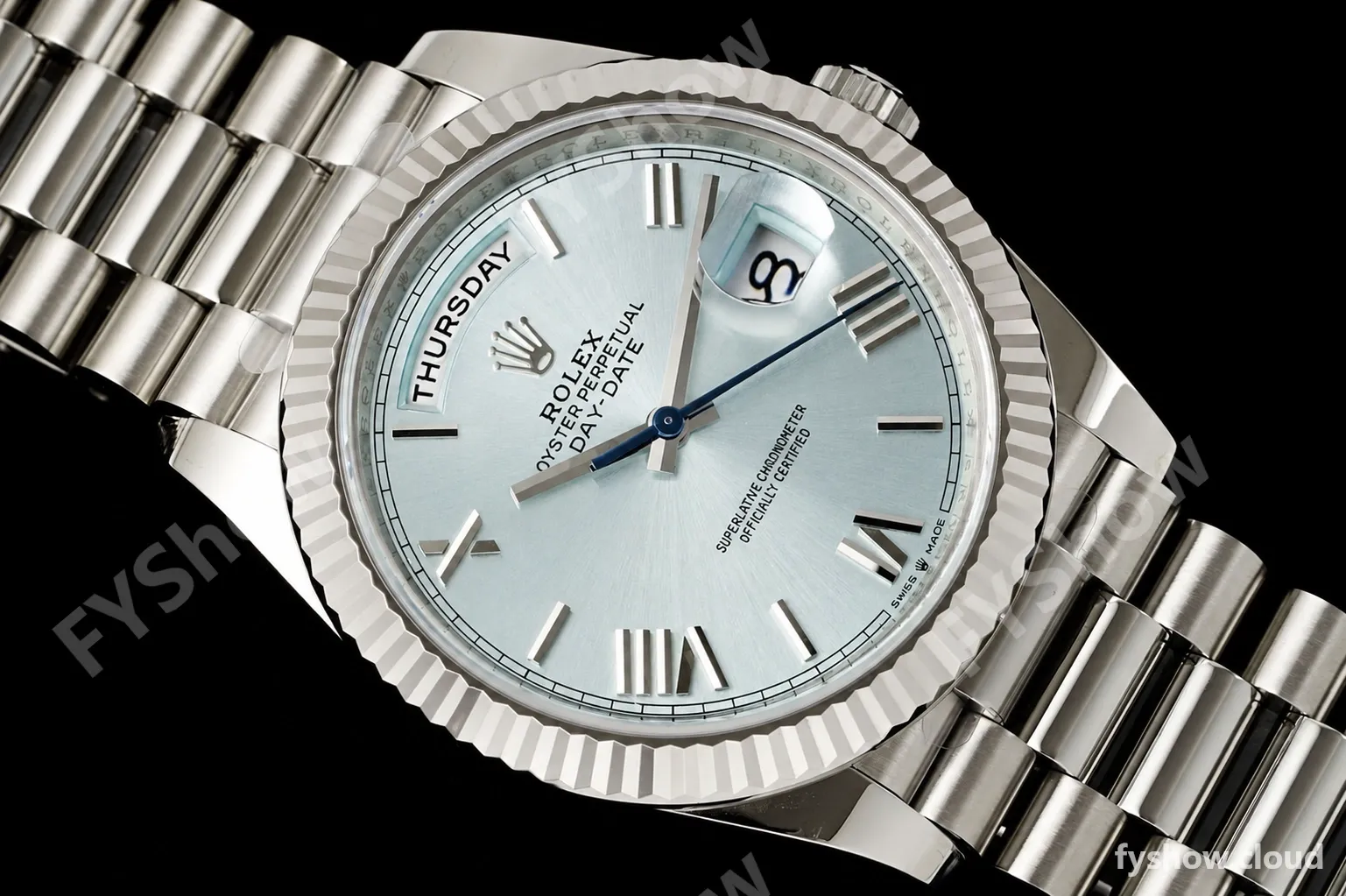 Rolex - DayDate 228236 Gain Weight 40mm Flt Pres SS/SS Ice Blue/Rmn VSF DD3255 - Image 4