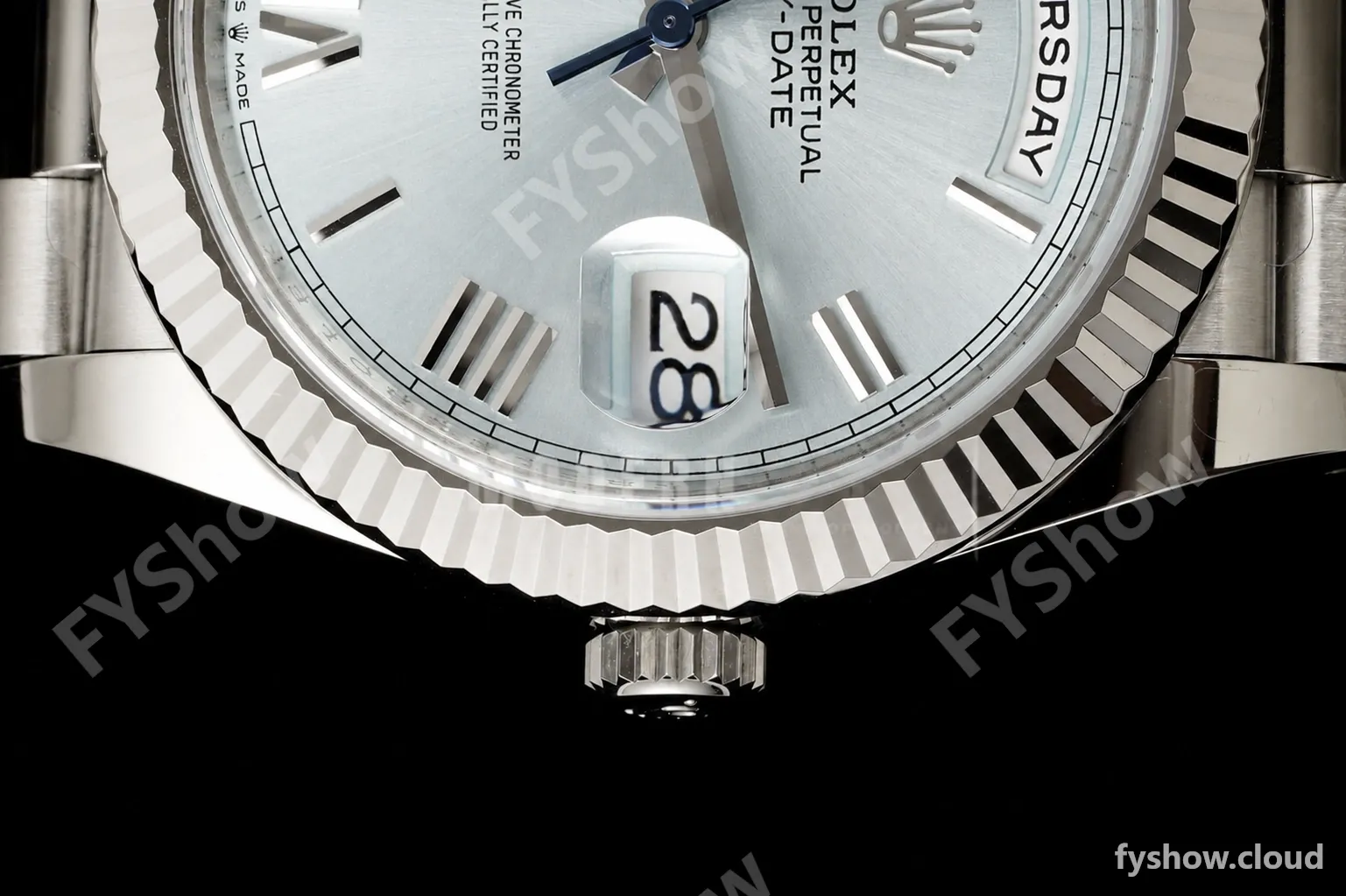 Rolex - DayDate 228236 Gain Weight 40mm Flt Pres SS/SS Ice Blue/Rmn VSF DD3255 - Image 8