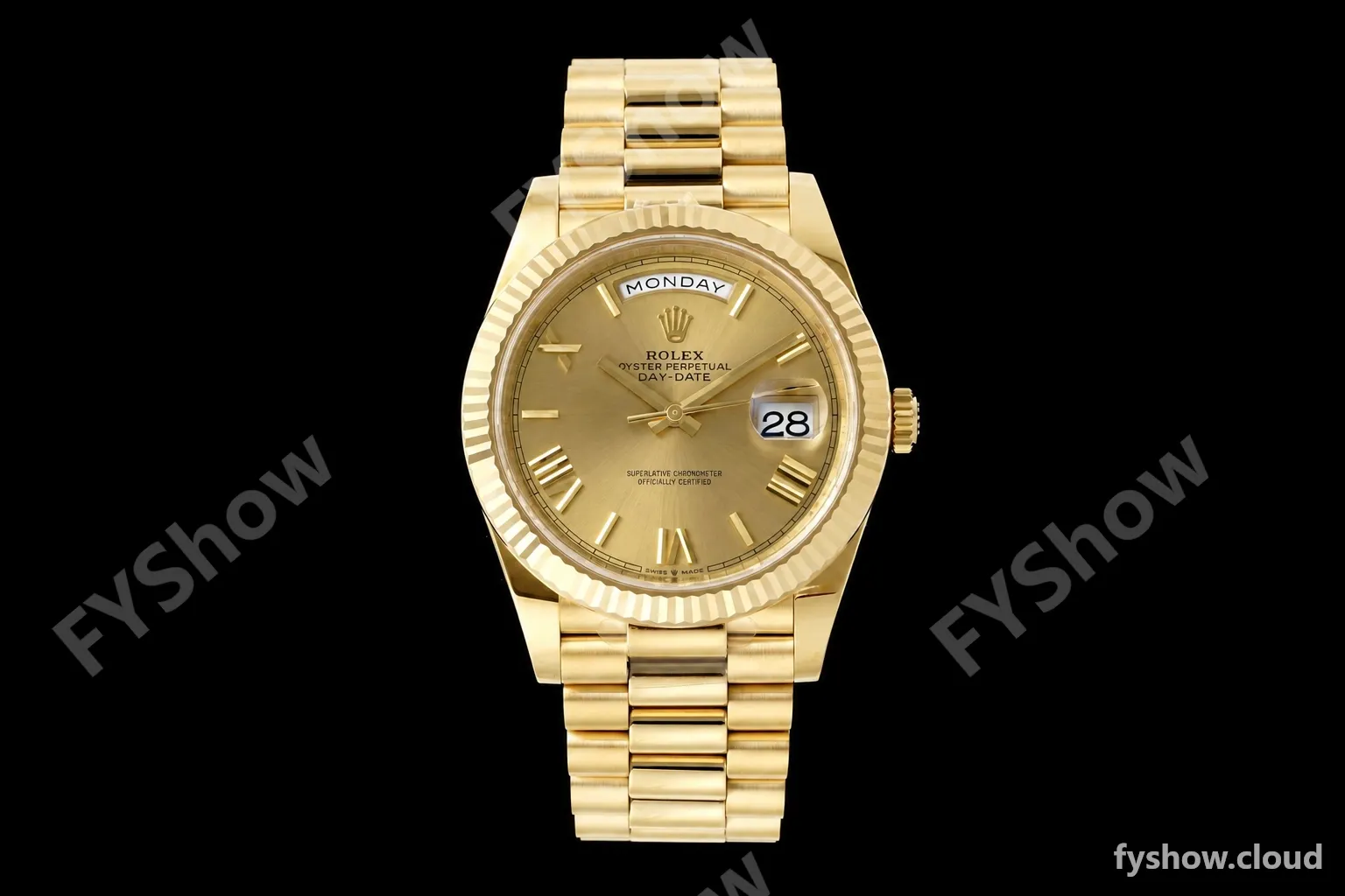 Rolex - DayDate 228238 Gain Weight 40mm Flt Pres YG/YG Champ/Rmn VSF DD3255