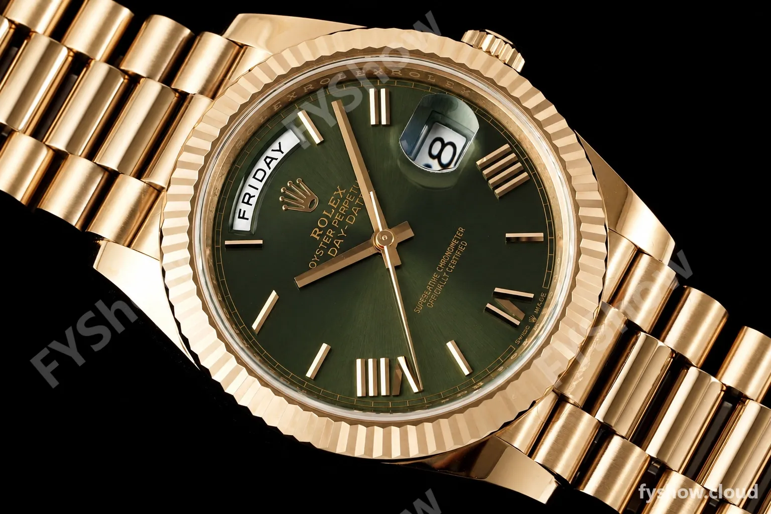 Rolex - DayDate 228235 Gain Weight 40mm Flt Pres RG/RG Green/Rmn VSF DD3255 - Image 3